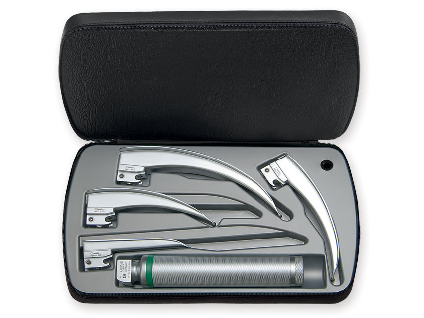 000Heine CLASSIC plus LED LARYNGOSCOPE SET - 4 blades