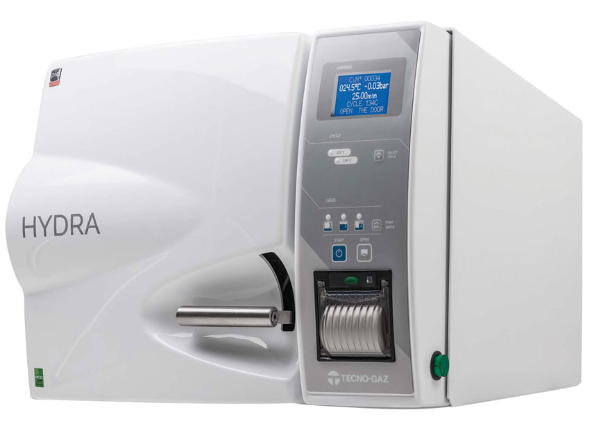 Tvaika sterilizatori (autoklāvi) ar tilpumu no 10 Ltr līdz 20 Ltr, Hydra EVO AUTOCLAVE with printer - 15 litres - 230V