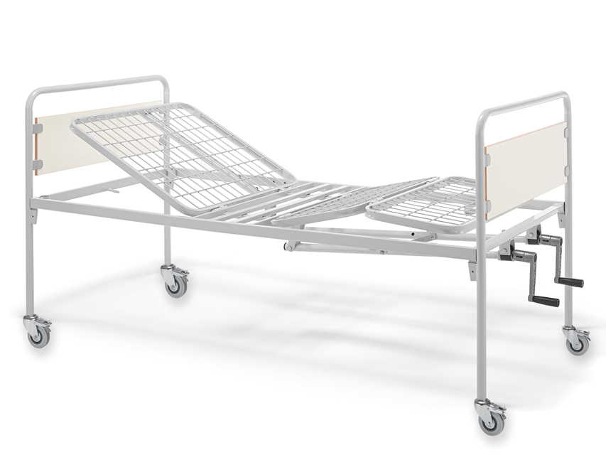 Mehāniski regulējamas, Joints PATIENT BED - 2 cranks - castors