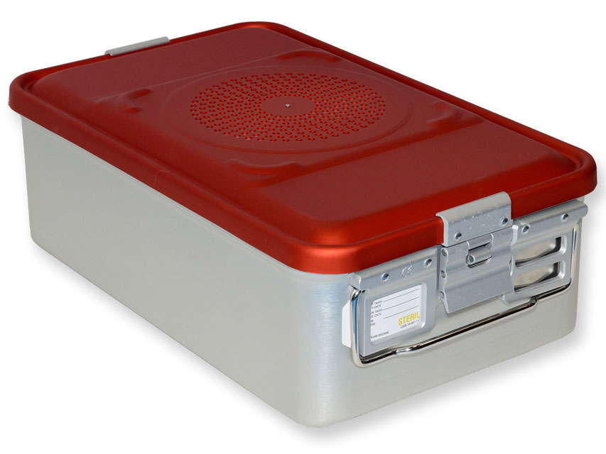 Dažādi, 2 CONTAINER WITH FILTER medium h 150 mm - red