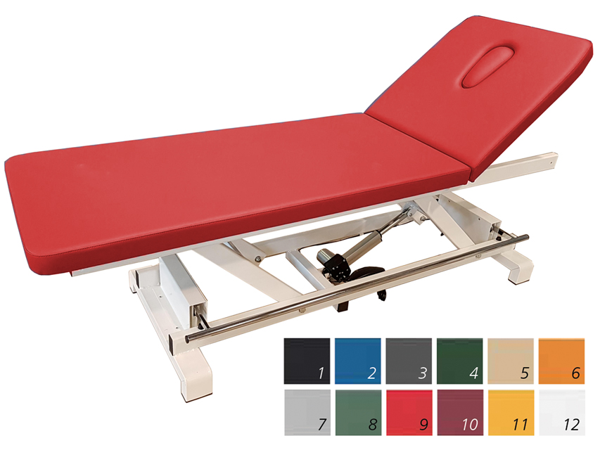 Elektriski regulējamas, Electric HEIGHT ADJUSTABLE TREATMENT TABLE with footbar - colour on request