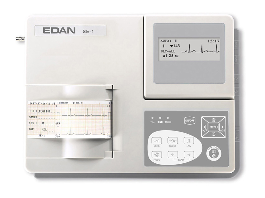 Elektrokardiogrāfi 1-3 kan, Smart ecg - 1 kanāls ar monitoru