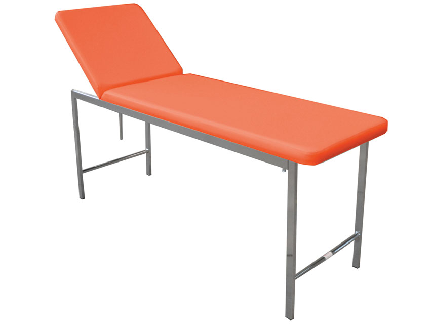 012Classic EXAMINATION COUCH - chromed - apricot