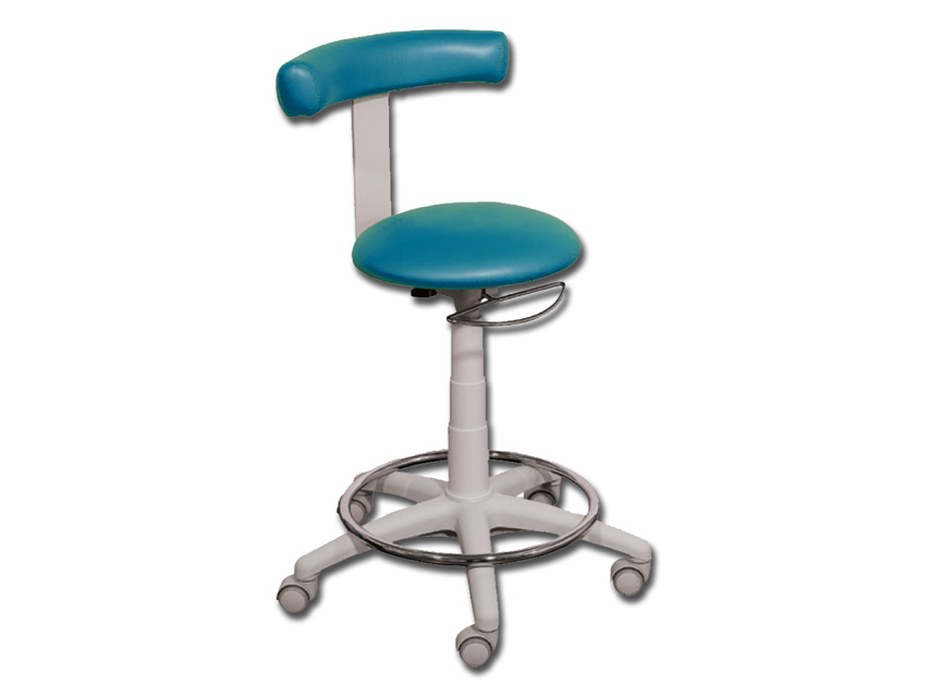 Krēsli, 1 STOOL with ring - metal sea blue