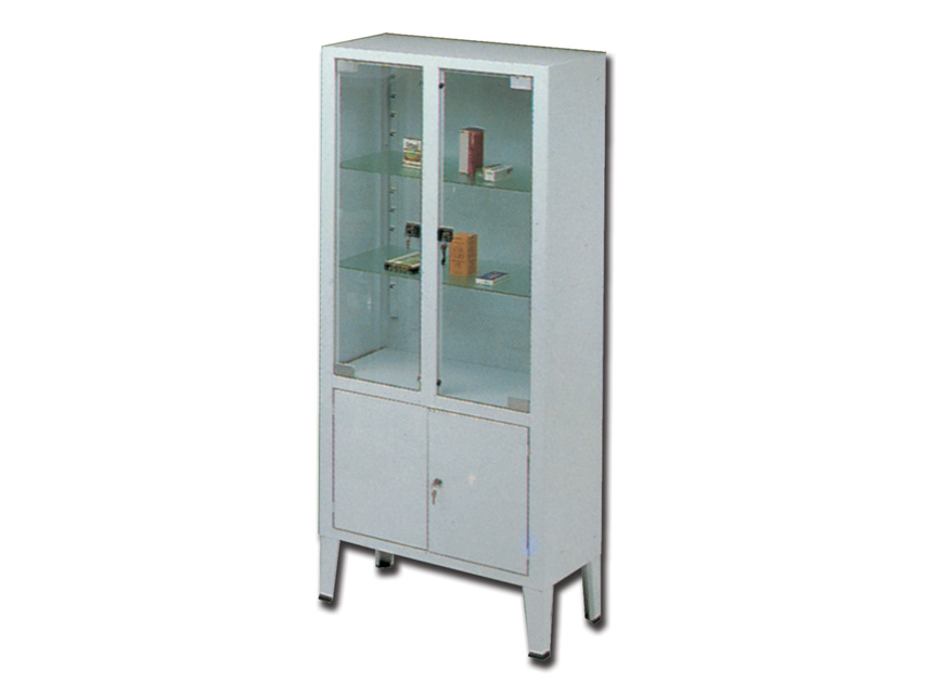 Medikamentiem un instrumentiem, 6 CABINET - 4 doors - tempered glass