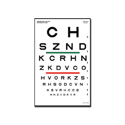 SLOAN OPTOMETRISKĀ TABULA - 6 M 23X35.5 CM