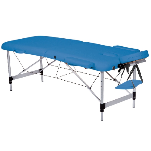 2-SECTION ALUMINIUM MASSAGE TABLE - BLUE