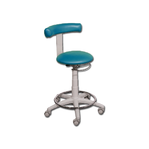STOOL WITH RING - METAL SEA BLUE