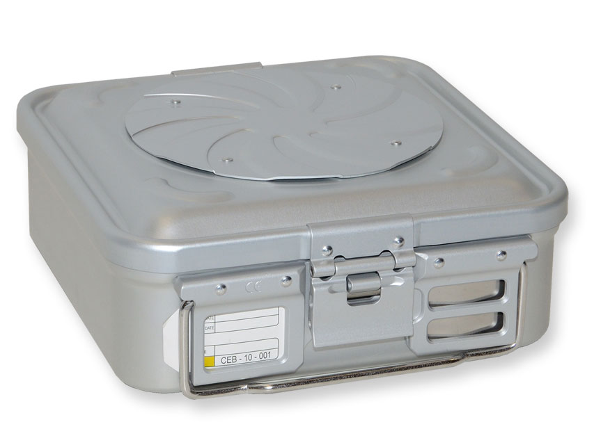 Konteineris ar vārstu-mazs h 100 mm-pelēks