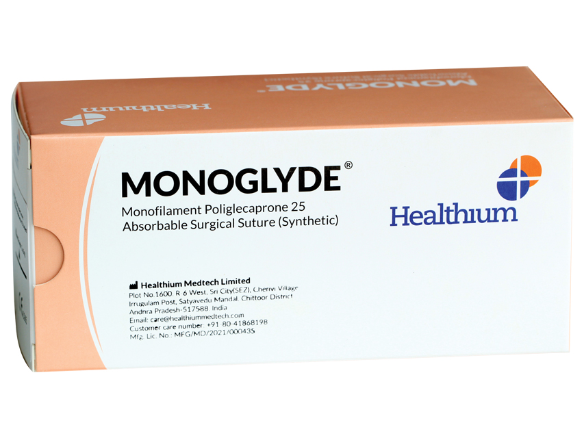 Ķirurģiskais diegs Monocryl, absorbējams, 2/0, aplis, 1/2 adata, 30mm-70cm, caurspīdīgs, N12