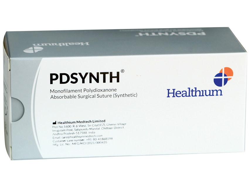 Ķirurģiskais diegs/polidioksanons/absorbējams 1 aplis, 1/2 adata 40mm. 90cm/violets N12