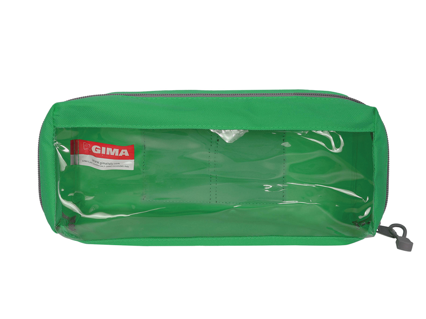 E3 taisnstūra soma ar lodziņu un rokturi, zaļa