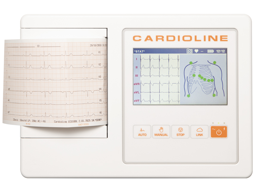 CARDIOLINE ECG100L FULL (Glasgow +EasyApp) - 5 krāsu skārienekrāns