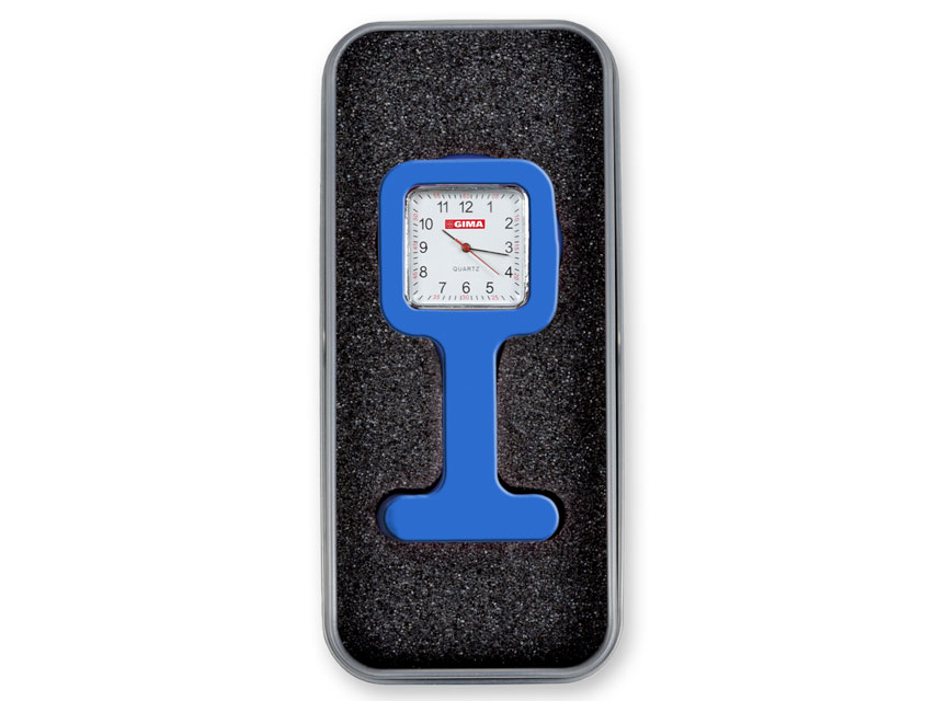 Silikona medmāsas pulkstenis ar alumīnija kasti. Kvadrātveida. Zils