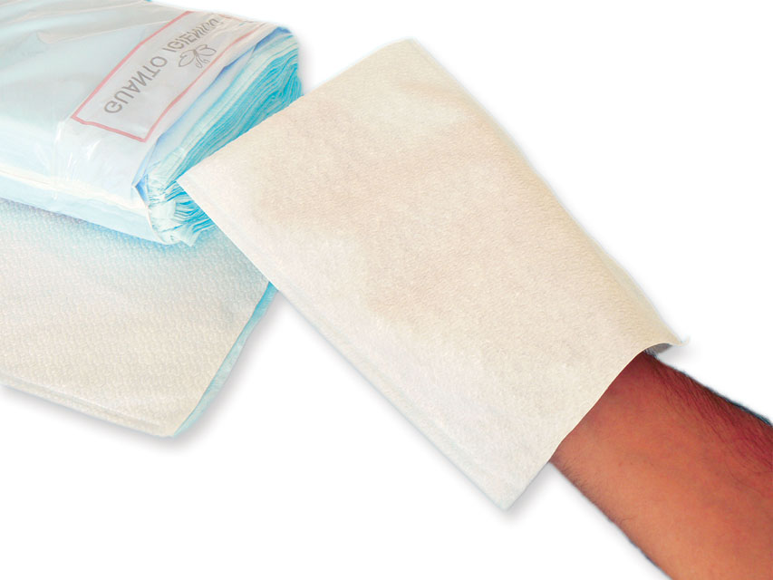 Slimnieku mazgāšanas cimds, no neausta materiāla N1000