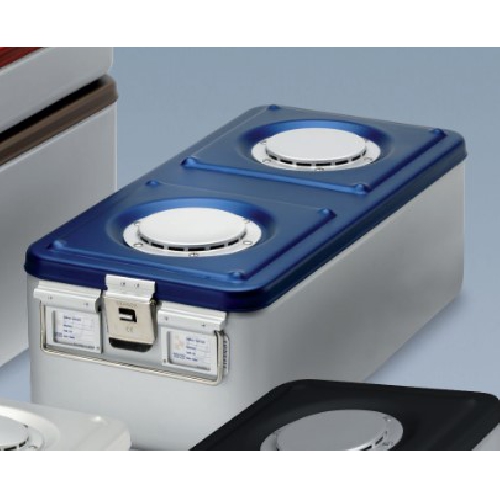 Alumīnija konteineris ar 1 vārstu 58x27x26 zils