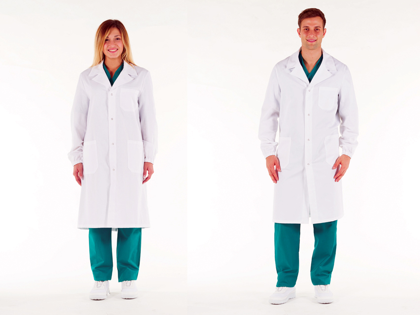 Balts halāts.Unisex.Izmērs 56