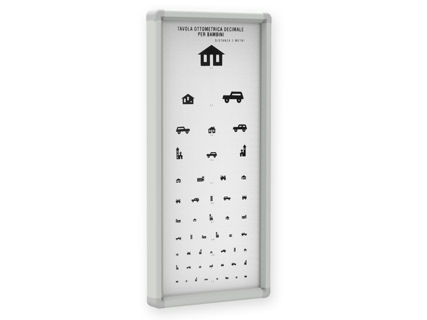 Redzes pārbaudes tabula bez apgaismojuma Bērni, 3m