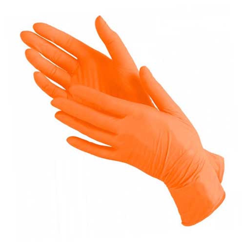Nitrila cimdi b/p ORANŽI XL N200