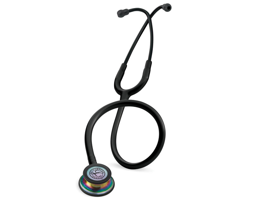 Fonendoskops LITTMANN CLASSIC III, melns, varavīksnes apdare
