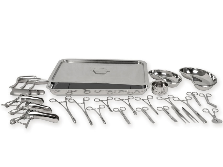 Dzemdību pieņemšanas komplekts. 25 priekšmeti