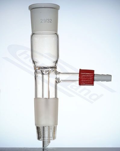 uztvērēja adapteris taisns ar vakuuma savienojumu 2x29/32 ar skrūvju vītni PP CHEMLAND