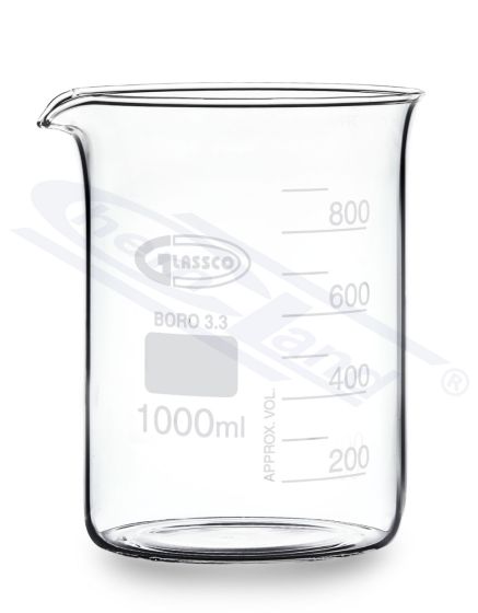 glāze zemas formas 00050 ml, borsilikāta stikls GLASSCO DIN 12331, ISO 3819