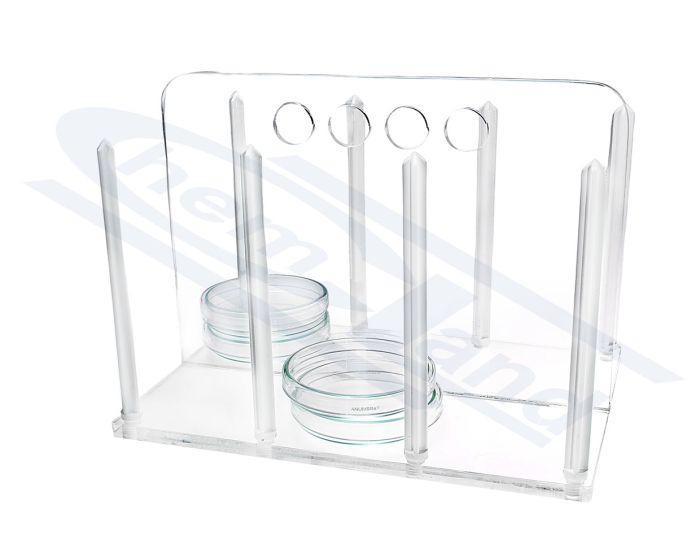 90 mm Petri trauku turētājs no PMMA/PC