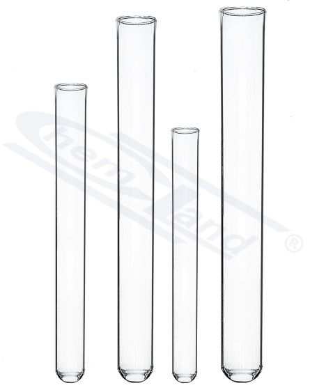 Bakterioloģiskā apaļā dibena mēģene Boro 5.1, tilpums 18,0 ml, 16 x 125 mm, GLASSCO
