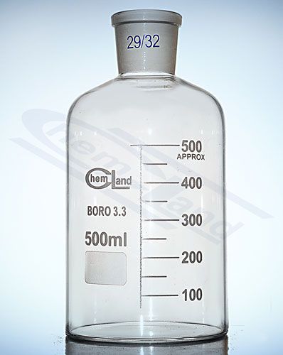 pudele BORO 3,3 00500 NS 34/35 SiO2>80,5 perc