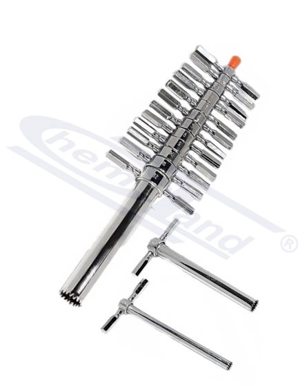 aizbāžņi cpl= 12 gab. niķelēts misiņš, zoboti, urbuma diametrs 5-19 mm