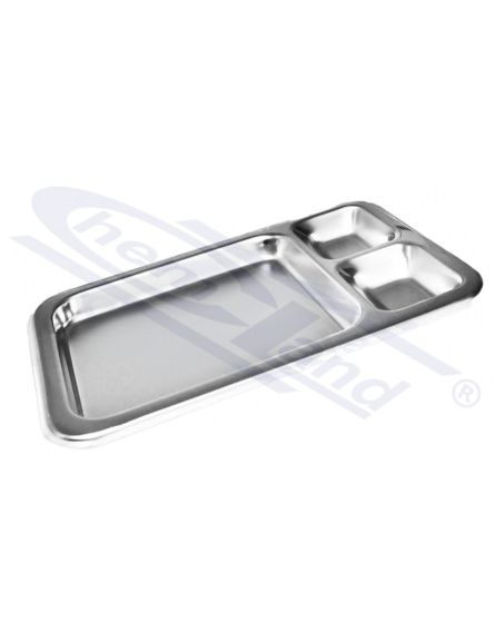 laboratorijas paplāte no nerūsējošā tērauda 225x160x14