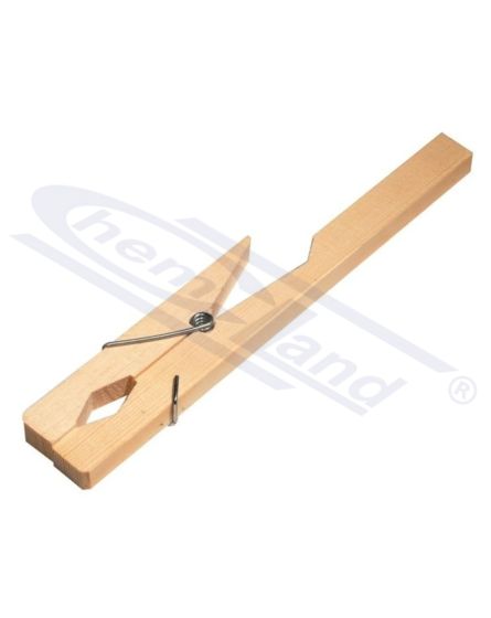 Mēģenīšu turētājs - koka, atvērums 20mm, biezs, garums 20cm x 1,5cm