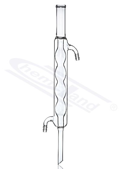 kondensators ar iekšējo spuldzes daļu Allihn bez ligzdas garuma efektīvais 600 stikla savienotājs