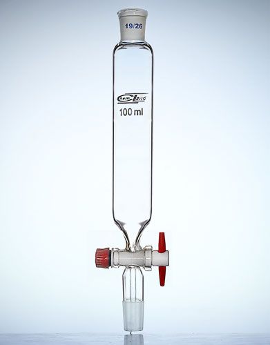 piltuve ar cilindrisku aizbīdni PTFE NS29 0250ml