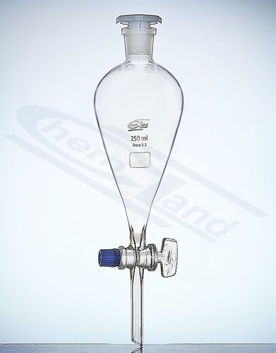 Atdalāmā piltuve ar ligzdu Squib 19/26 Stopkrāns stikls 0250ml