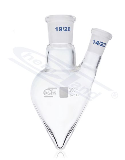 bumbiera formas kolba 2 kakliņi 100ml 19/26 - 14/23