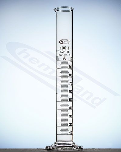 cilindrs A klases brūna gradācija ar partijas sertifikātu 0500ml stikla bāze GLASS