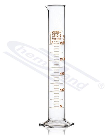 CHEMLAND mērcilindrs NEW LINE Kl A sk. CERTIFIKĀTS 0250ml st.glass