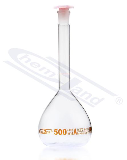 mērkolba CHEMLAND NEW LINE ar sertifikātu cl.A 0250ml brūna skalas ligzda 14/23