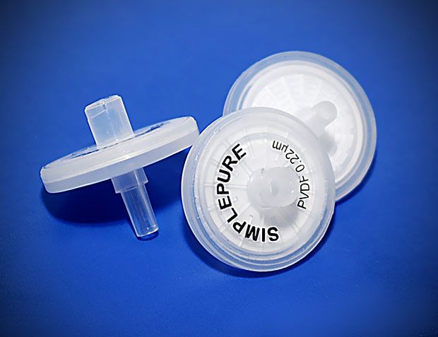 Šļirces filtrs PVDF 25mm 0.22um 1 gab.